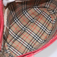 Burberry Vintage Tote Bag Leather Red Leather Tote Bag Bag (Authentic Pre-Loved)