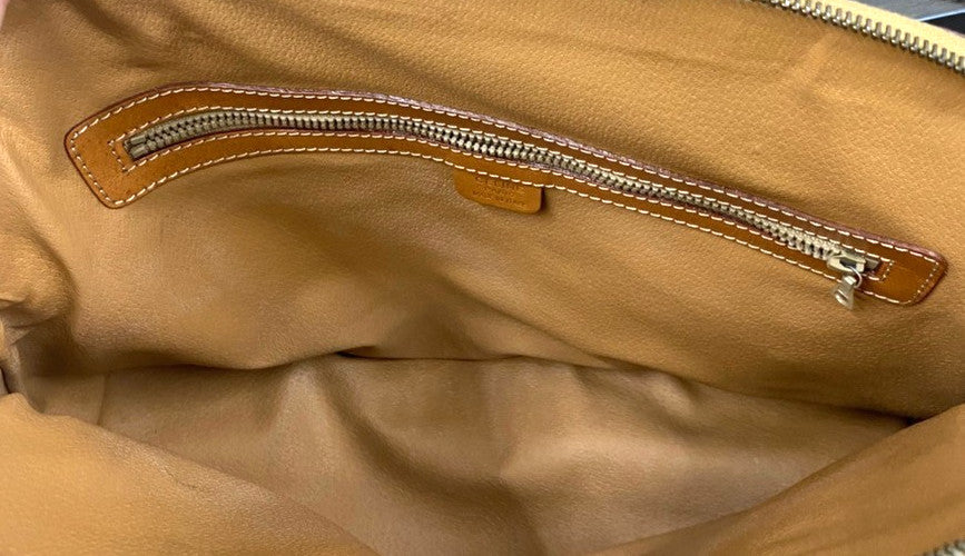 Celine Vintage Macadam Handbag Canvas And Leather Brown Canvas Handbag (Authentic Pre-Loved)