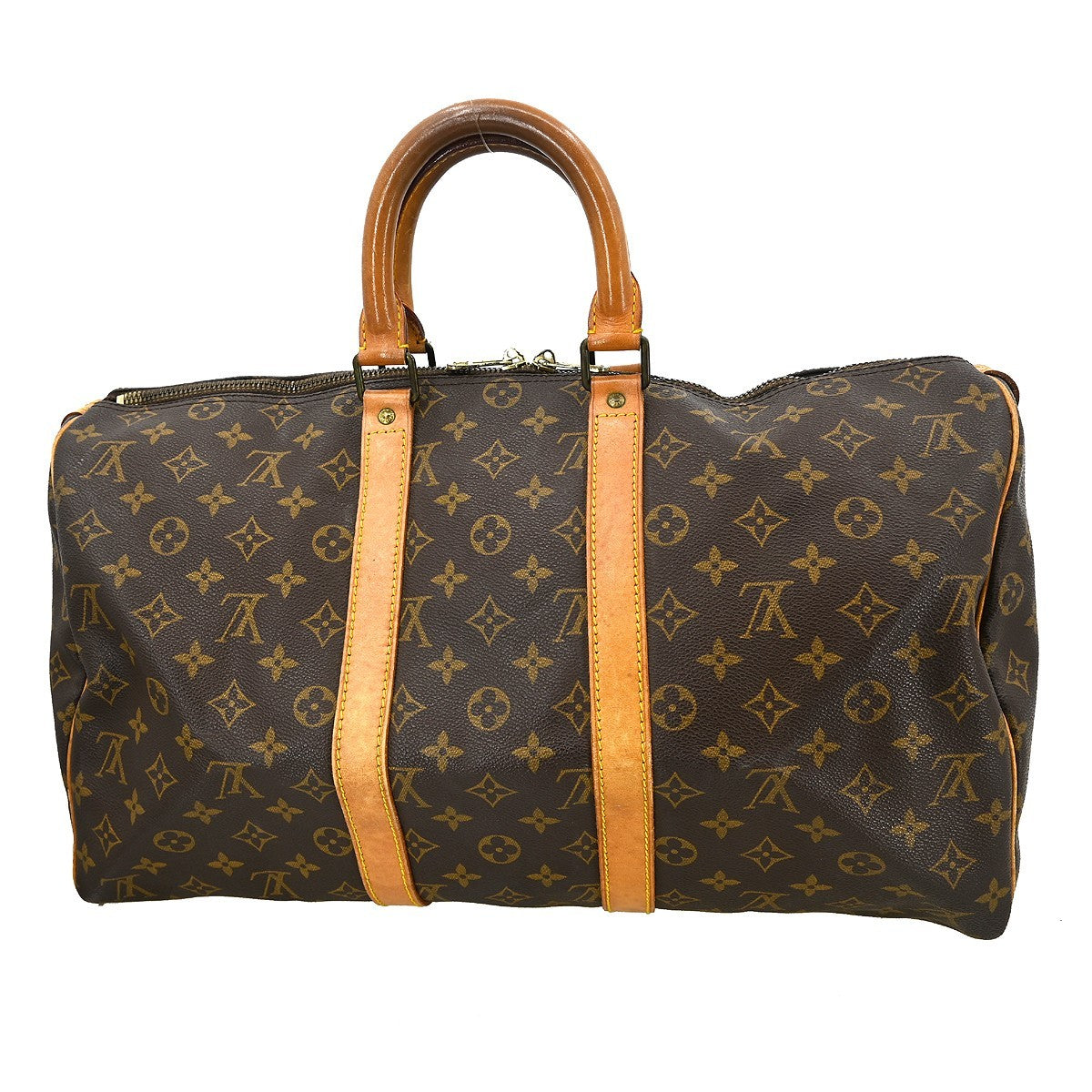 Louis Vuitton Keepall Bag Monogram Canvas Brown Canvas Travel Bag Bag (Authentic Pre-Loved)