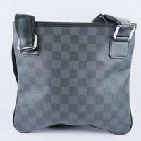 Louis Vuitton Thomas Handbag Damier Graphite Black Canvas Shoulder Bag Bag (Pre-Loved)