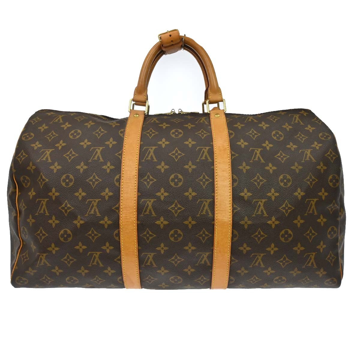 Louis Vuitton Keepall Bag Monogram Canvas Brown Canvas Travel Bag Bag (Pre-Loved)
