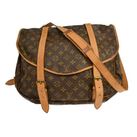 Louis Vuitton Louis Vuitton Saumur Handbag Monogram Canvas Brown Canvas Shoulder Bag Bag (Pre-Loved)