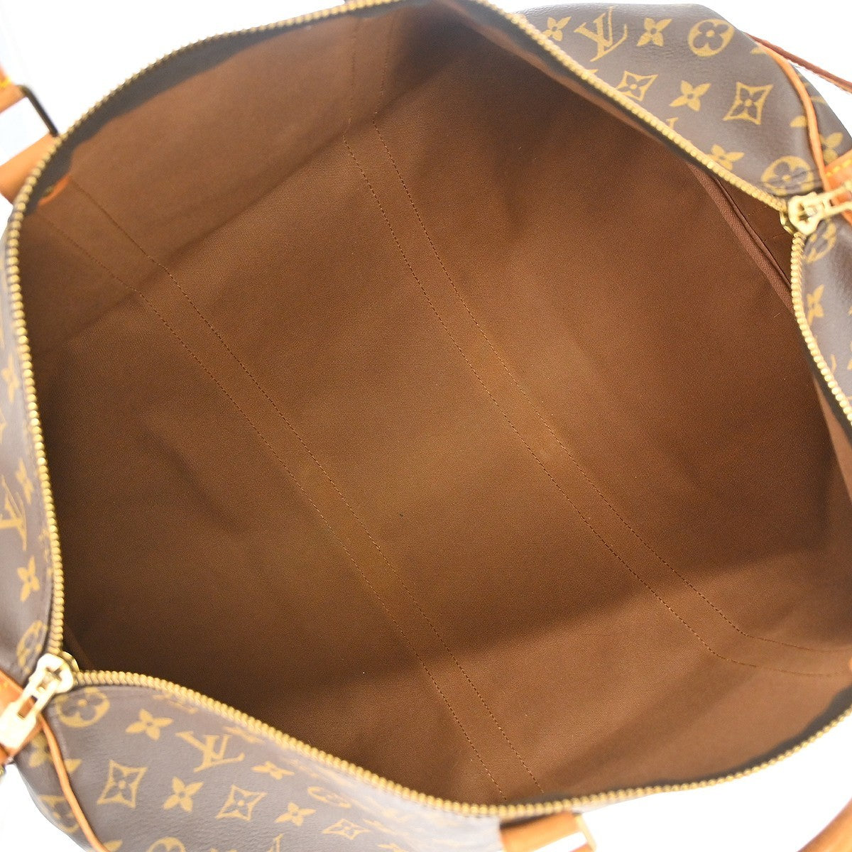 Louis Vuitton Keepall Bandouliere Bag Monogram Canvas Brown Canvas Travel Bag Bag (Pre-Loved)