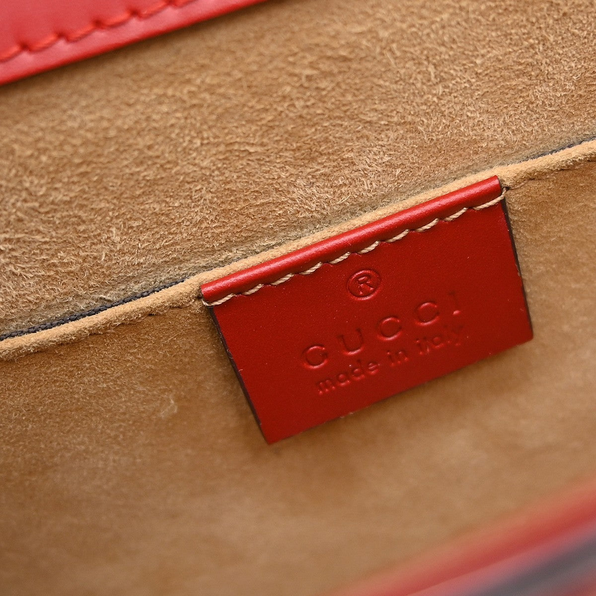 Gucci Sylvie Top Handle Bag Leather Red Leather Shoulder Bag Bag (Authentic Pre-Loved)
