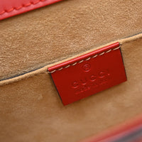 Gucci Sylvie Top Handle Bag Leather Red Leather Shoulder Bag Bag (Authentic Pre-Loved)