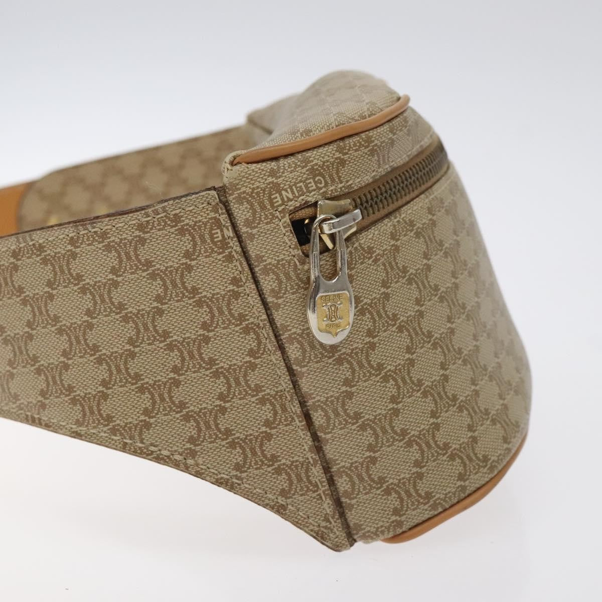 Celine Celine Vintage Macadam Shoulder Bag Macadam Canva  Vinyl Beige Pvc,Canvas Backpack Bag (Pre-Loved)