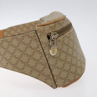 Celine Celine Vintage Macadam Shoulder Bag Macadam Canva  Vinyl Beige Pvc,Canvas Backpack Bag (Pre-Loved)