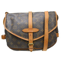 Louis Vuitton Louis Vuitton Saumur Handbag Monogram Canvas Brown Canvas Shoulder Bag Bag (Pre-Loved)