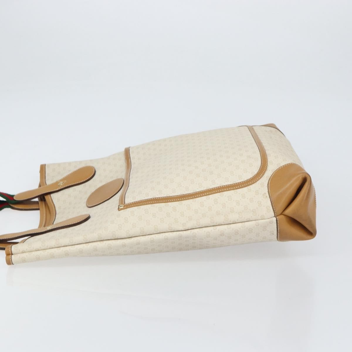 Gucci Vintage Tote Canvas White Pvc Tote Bag Bag (Pre-Loved)