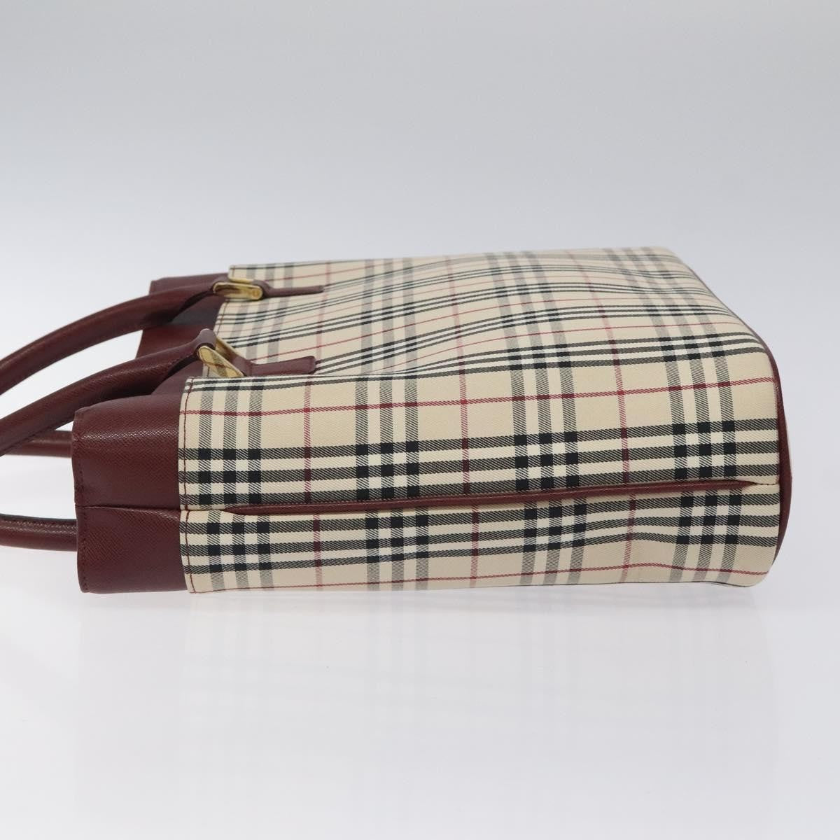 Burberry Nova Check Tote Canvas And Leather Beige Canvas Tote Bag Bag (Pre-Loved)