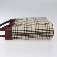 Burberry Nova Check Tote Canvas And Leather Beige Canvas Tote Bag Bag (Pre-Loved)