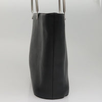 Chanel Vintage Tote Leather Black Leather Tote Bag Bag (Authentic Pre-Loved)