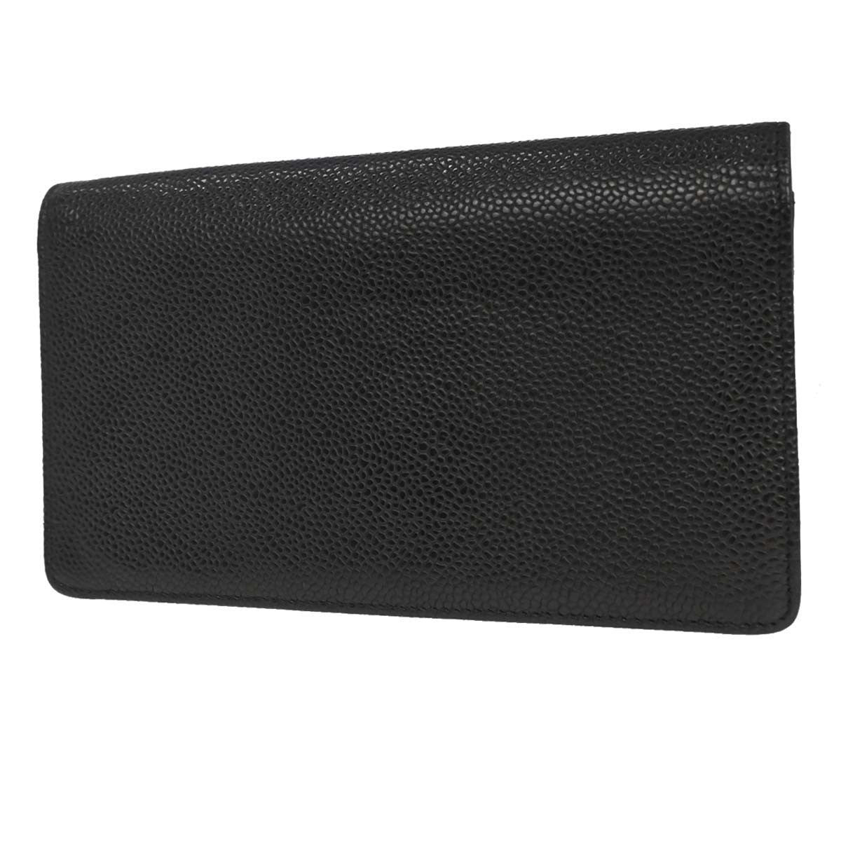 Chanel Chanel V Stitch Chevron Long Bifold Wallet Pink Chevron Black Calfskin Wallets Accessory (Authentic Pre-Loved)