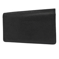 Chanel Chanel V Stitch Chevron Long Bifold Wallet Pink Chevron Black Calfskin Wallets Accessory (Authentic Pre-Loved)