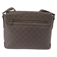 Louis Vuitton Louis Vuitton District Messenger Bag Damier Infini Leather Gray Leather Shoulder Bag Bag (Pre-Loved)