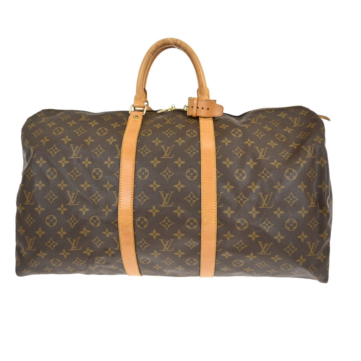 Louis Vuitton Keepall Bag Monogram Canvas Brown Canvas Travel Bag Bag (Pre-Loved)
