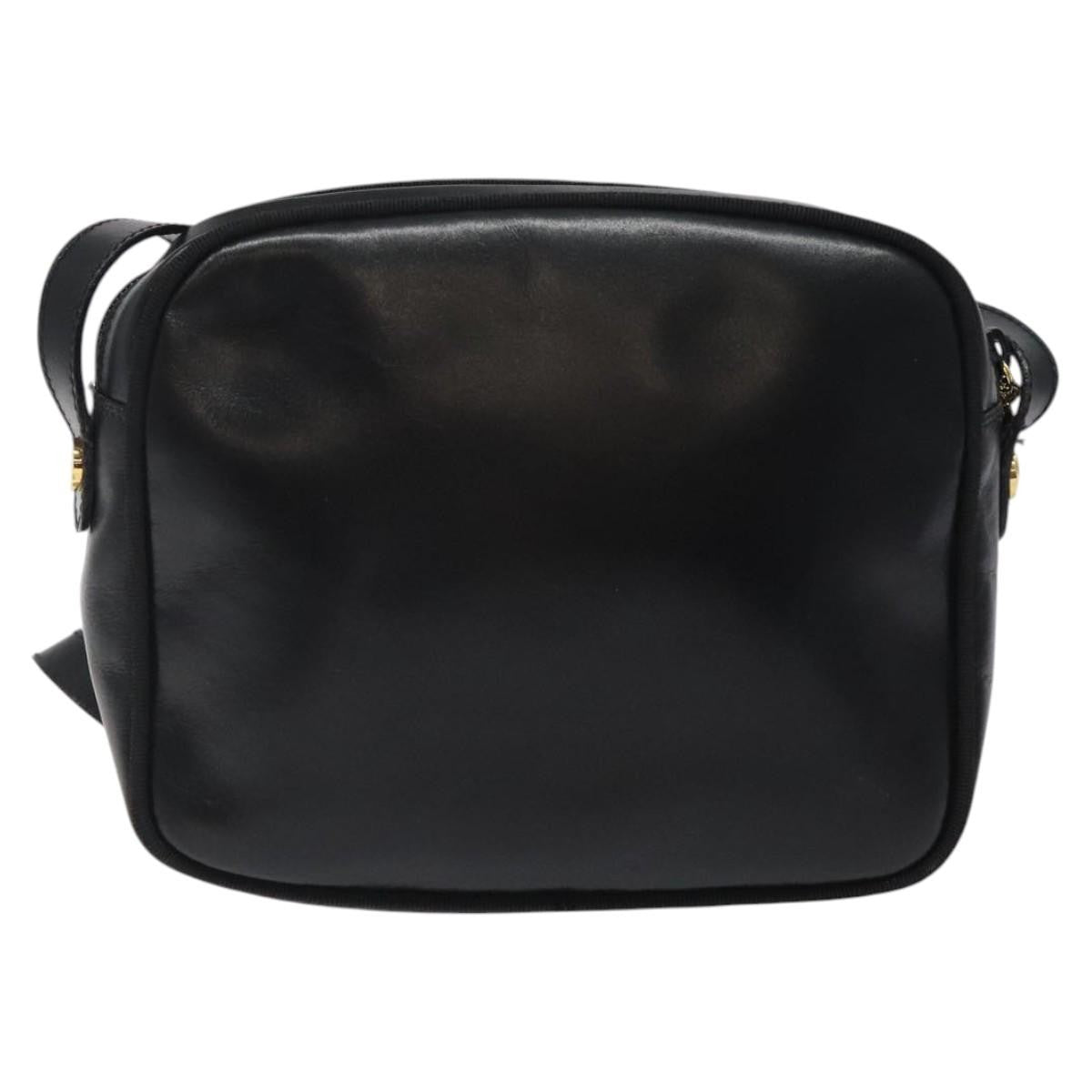 Salvatore Ferragamo Vara Bow Camera Shoulder Bag Leather Black Leather Shoulder Bag Bag (Authentic Pre-Loved)