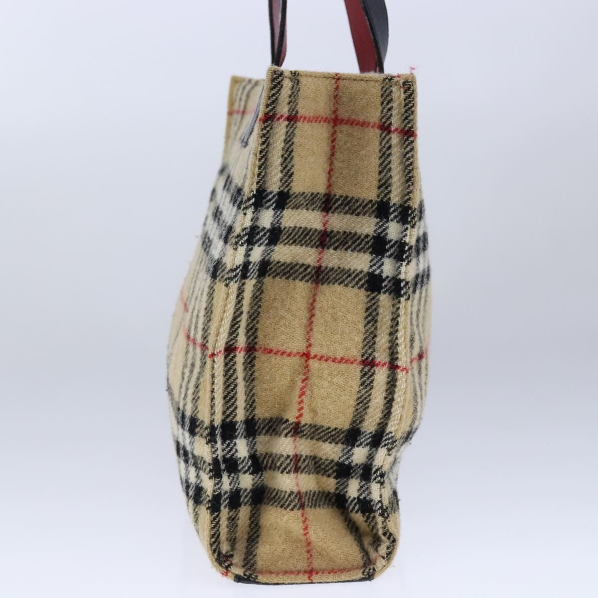 Burberry Nova Check Blue Label Cotton Beige Cotton Tote Bag Bag (Pre-Loved)