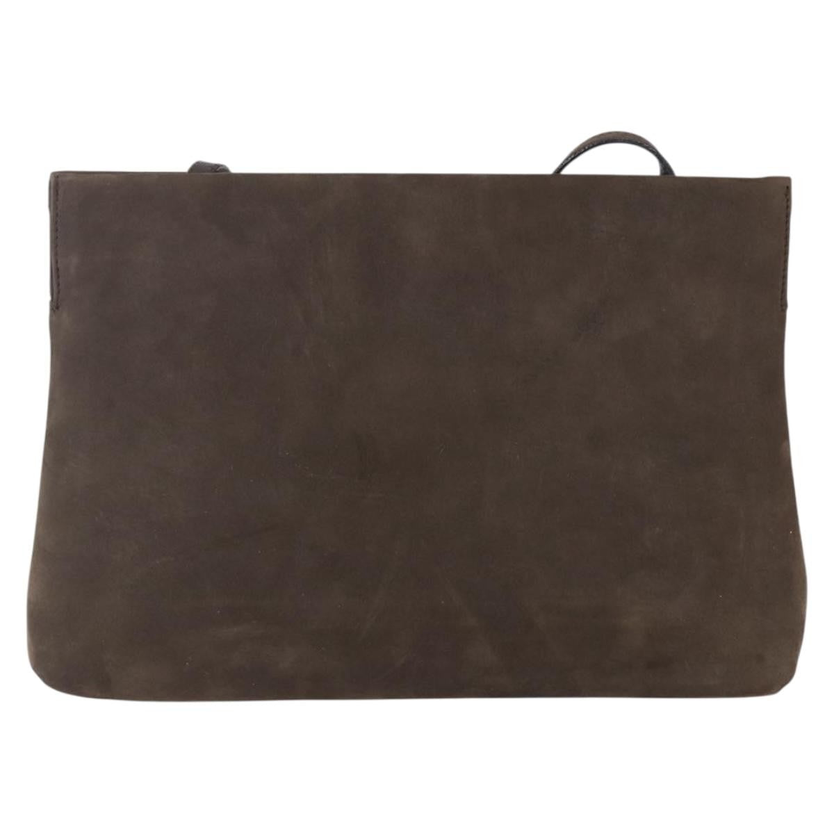 Salvatore Ferragamo Vala Shoulder Bag Suede Brown Suede Shoulder Bag Bag (Authentic Pre-Loved)