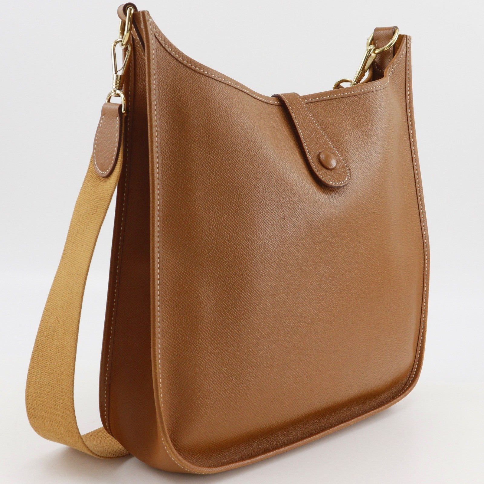 Hermes Evelyne Bag Gen I Courchevel Brown Leather Shoulder Bag Bag (Authentic Pre-Loved)