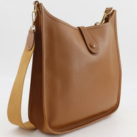 Hermes Evelyne Bag Gen I Courchevel Brown Leather Shoulder Bag Bag (Authentic Pre-Loved)