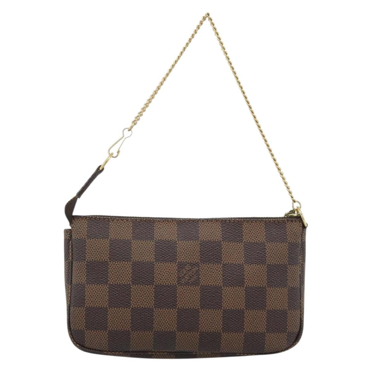 Louis Vuitton Mini Pochette Accessoires Damier Canvas Brown Canvas Clutche & Pouche Bag (Pre-Loved)