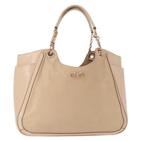 Salvatore Ferragamo Betulla Chain Tote Leather Beige Leather Tote Bag Bag (Authentic Pre-Loved)