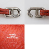 Hermes Vespa Pouch Leather Orange Leather Clutche & Pouche Bag (Authentic Pre-Loved)