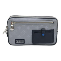Louis Vuitton Alpha Clutch Limited Edition Monogram Satellite Canvas Silver Nylon Clutche & Pouche Bag (Authentic Pre-Loved)