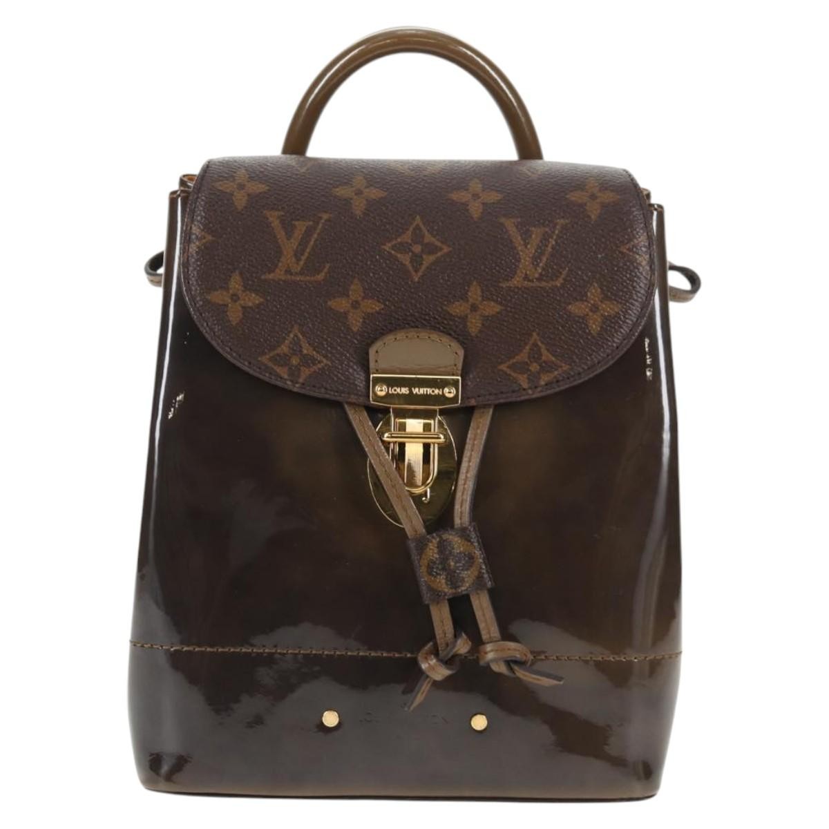 Louis Vuitton Hot Springs Backpack Vernis With Monogram Canvas Khaki Canvas Backpack Bag (Authentic Pre-Loved)