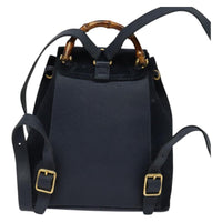 Gucci Gucci Bamboo Backpack Daim Navy Suede Backpack Bag (Authentic Pre-Loved)