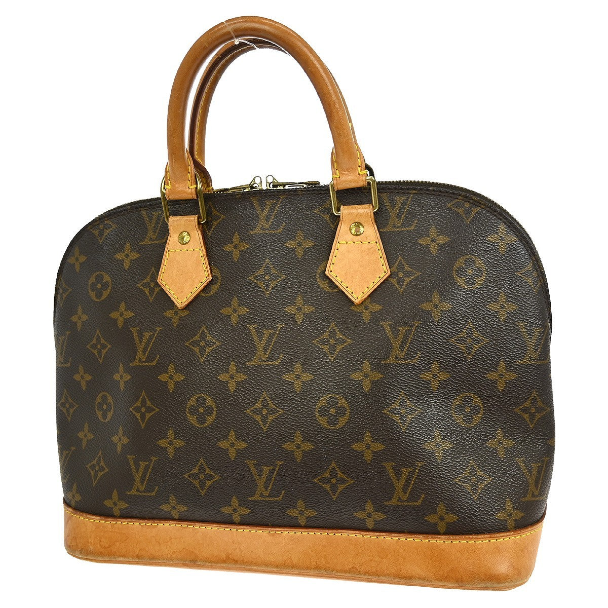 Louis Vuitton Alma Handbag Monogram Canvas Brown Canvas Handbag (Pre-Loved)