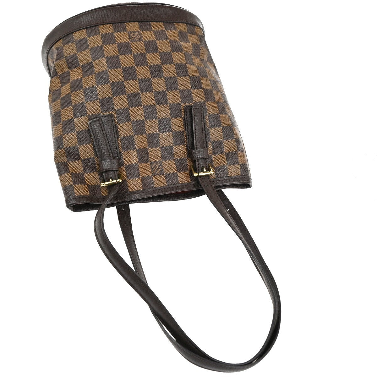 Louis Vuitton Marais Bucket Bag Damier Brown Leather Shoulder Bag Bag (Authentic Pre-Loved)