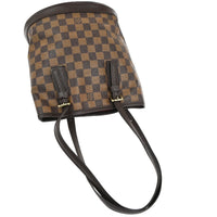 Louis Vuitton Marais Bucket Bag Damier Brown Leather Shoulder Bag Bag (Authentic Pre-Loved)