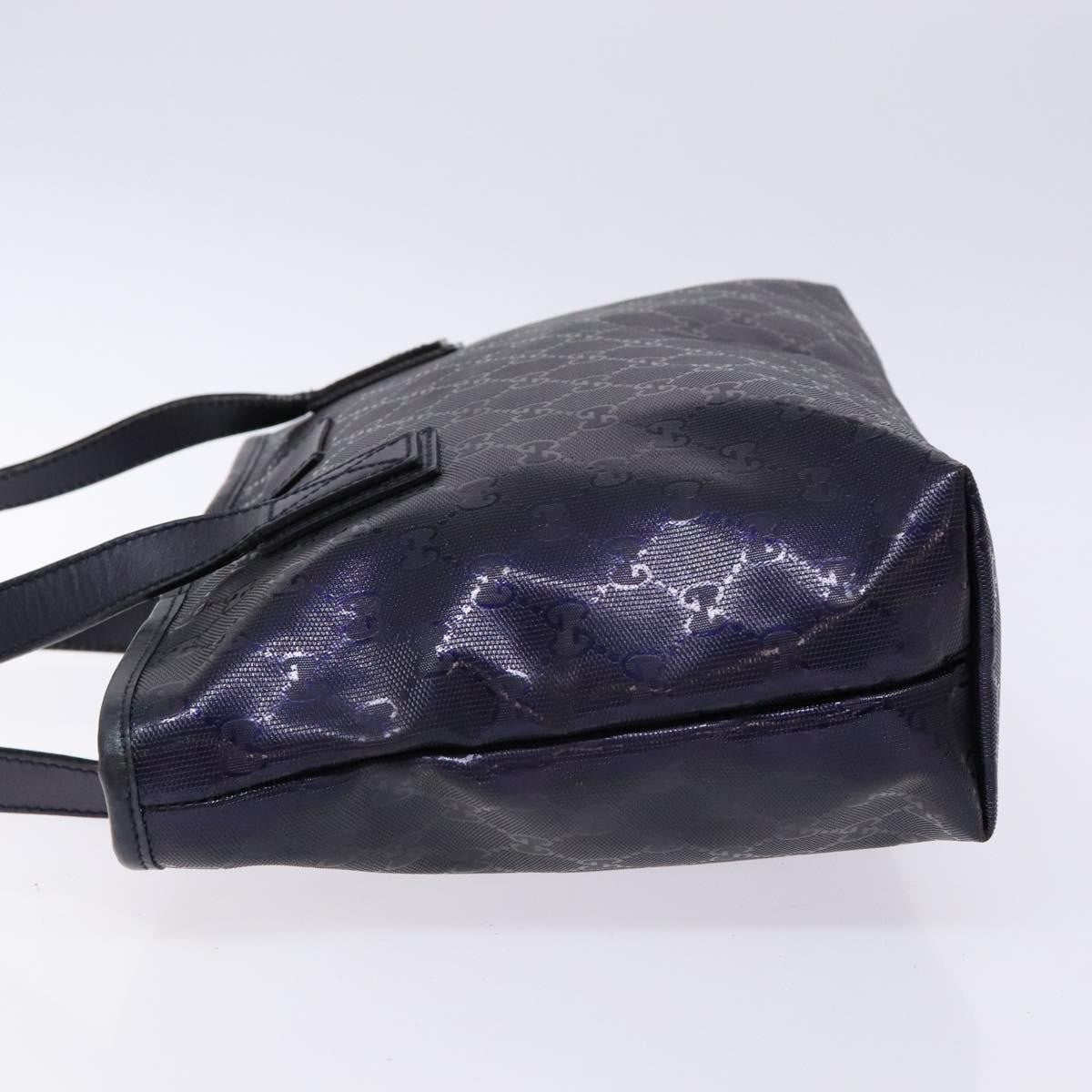 Gucci Plus Tote Gg Imprime Navy Canvas Tote Bag Bag (Pre-Loved)