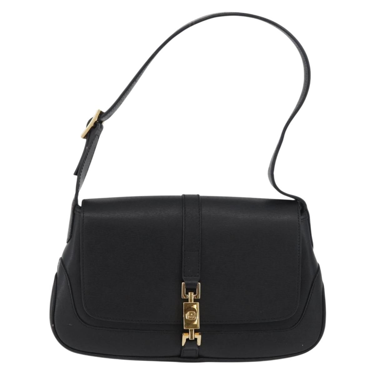 Gucci Jackie Original Shoulder Bag Leather Leather Black Leather Shoulder Bag Bag (Authentic Pre-Loved)