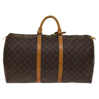 Louis Vuitton Keepall Bag Monogram Canvas Brown Canvas Travel Bag Bag (Authentic Pre-Loved)