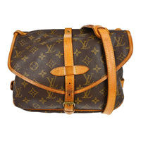 Louis Vuitton Louis Vuitton Saumur Handbag Monogram Canvas Brown Canvas Shoulder Bag Bag (Authentic Pre-Loved)