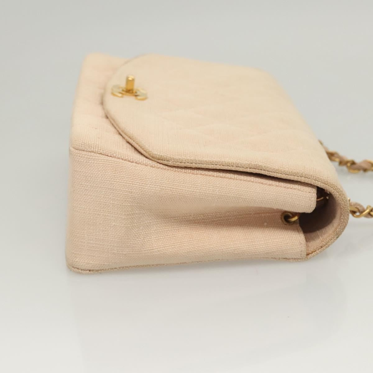 Chanel Vintage Diana Flap Bag Quilted Canvas Pink Canvas Shoulder Bag Bag (Authentic Pre-Loved)