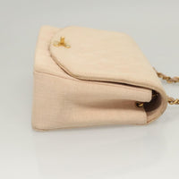 Chanel Vintage Diana Flap Bag Quilted Canvas Pink Canvas Shoulder Bag Bag (Authentic Pre-Loved)