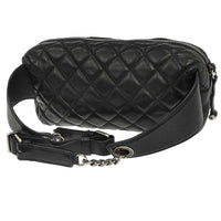 Chanel Chanel Bum Bag Leather Black Leather Handbag (Pre-Loved)