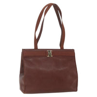 Salvatore Ferragamo Vala Shoulder Bag Leather Brown Leather Shoulder Bag Bag (Authentic Pre-Loved)