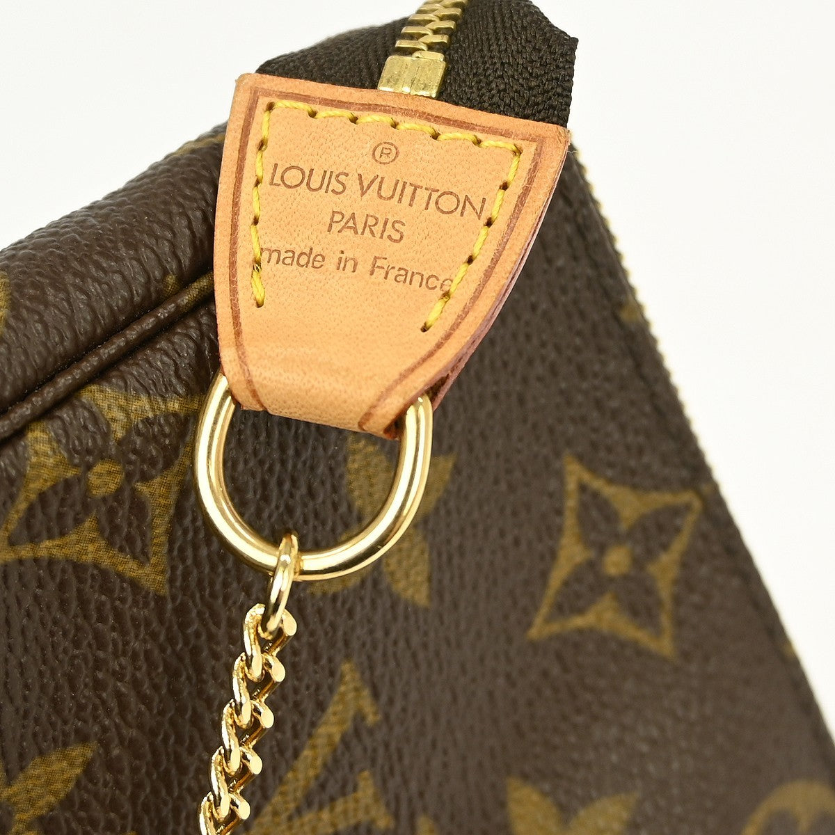 Louis Vuitton Mini Pochette Accessoires Canvas Brown Canvas Clutche & Pouche Bag (Authentic Pre-Loved)