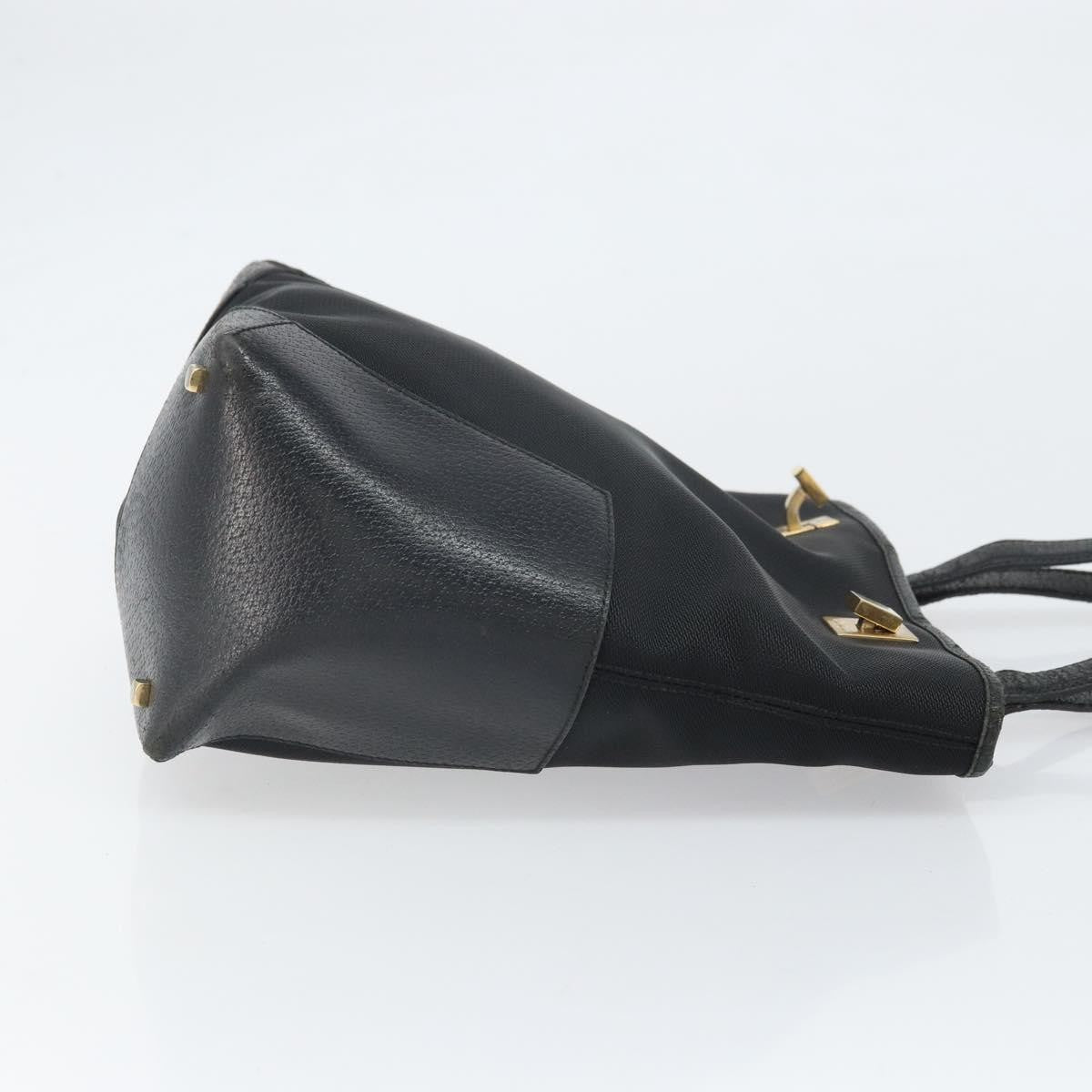 Salvatore Ferragamo Vintage Tote Bag Canvas Black Canvas Tote Bag Bag (Pre-Loved)