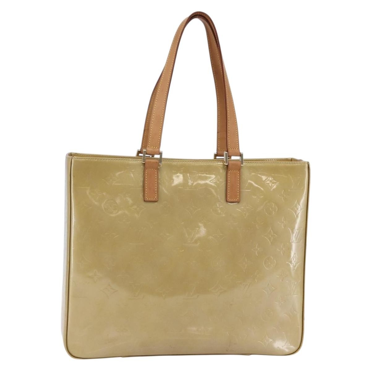 Louis Vuitton Columbus Handbag Monogram Vernis Beige Patent_Leather Tote Bag Bag (Pre-Loved)