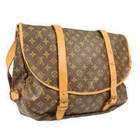 Louis Vuitton Louis Vuitton Saumur Handbag Monogram Canvas Brown Canvas Shoulder Bag Bag (Authentic Pre-Loved)