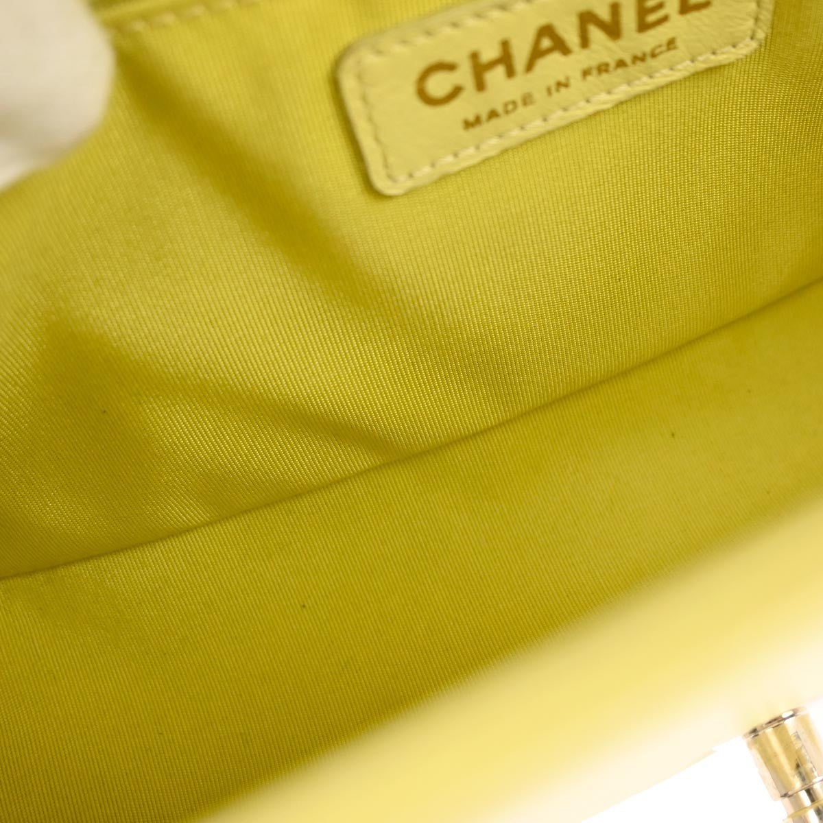 Chanel Boy Flap Bag Quilted Lambskin Yellow Leather Shoulder Bag Bag (Authentic Pre-Loved)