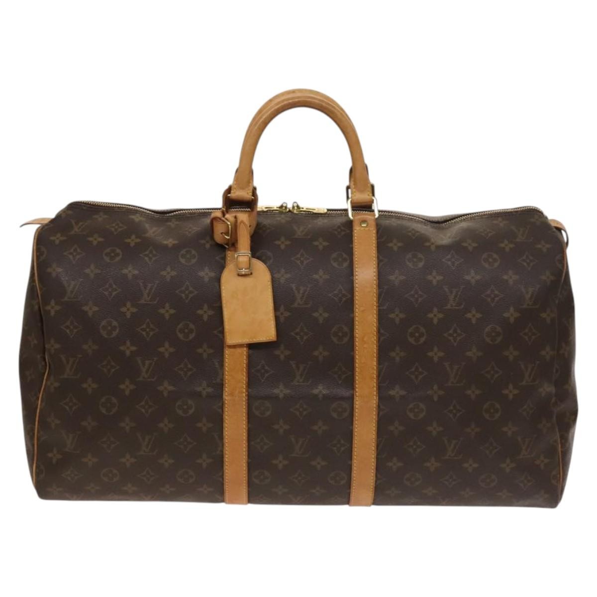 Louis Vuitton Keepall Bag Monogram Canvas Brown Canvas Travel Bag Bag (Pre-Loved)