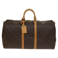 Louis Vuitton Keepall Bag Monogram Canvas Brown Canvas Travel Bag Bag (Pre-Loved)