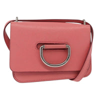 Burberry D-Ring Shoulder Bag Leather Pink Leather Shoulder Bag Bag (Pre-Loved)